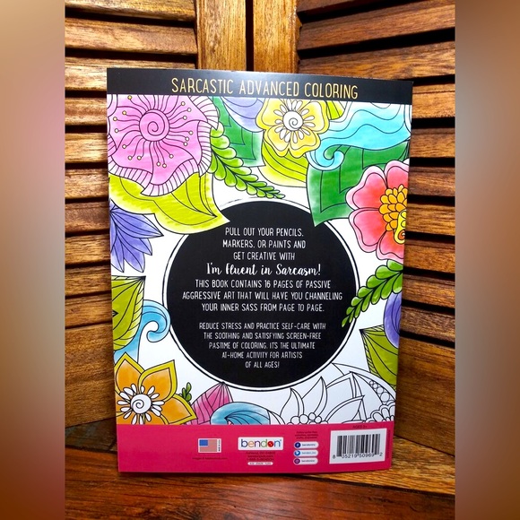😉 (5/$25) FLUENT IN SARCASM COLORING BOOK 😉 - Picture 7 of 7